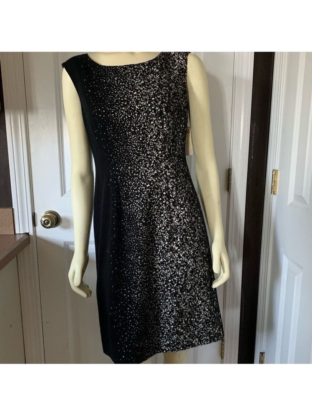 𝅺NEW with tags Lafayette 148 New York Savannah Dress Black & Cream 4